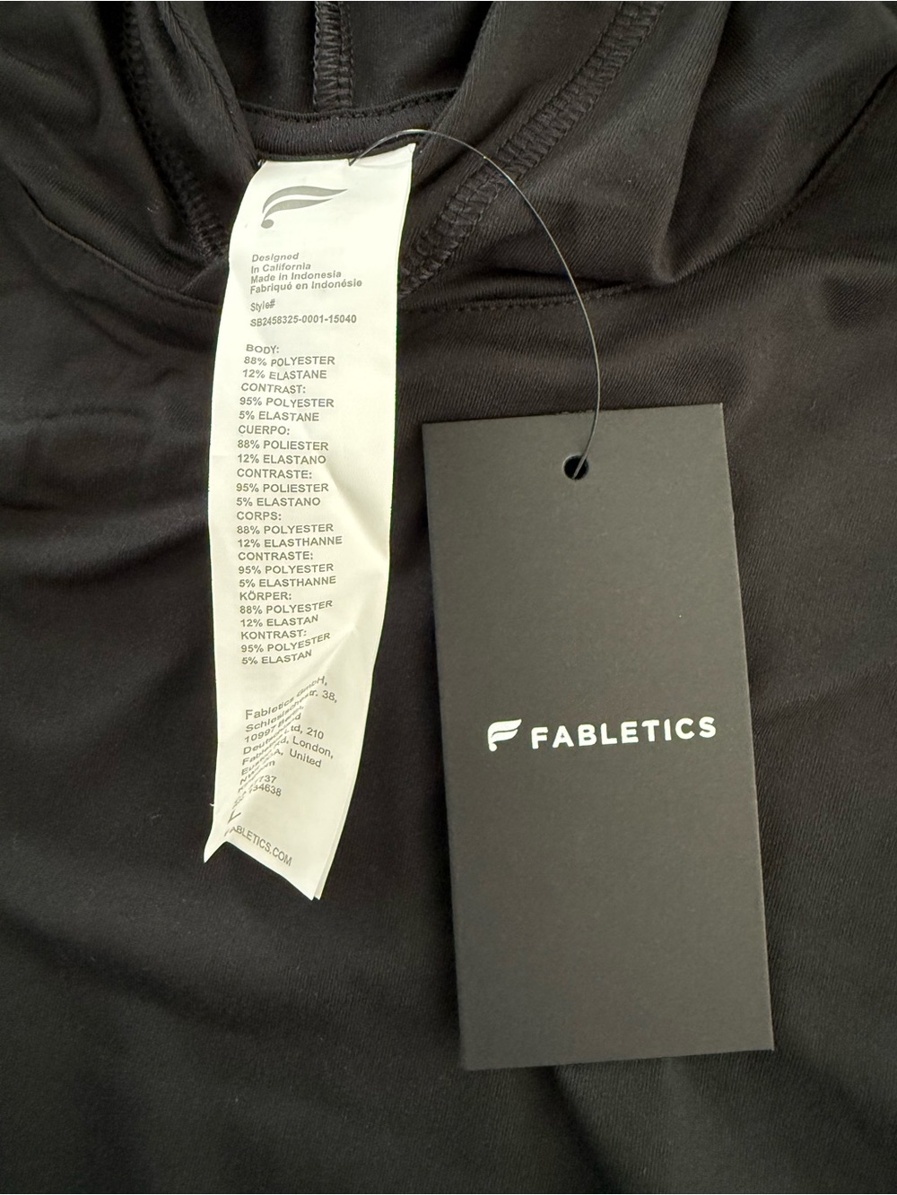 Fabletics Men's Black Cloud Jersey Hoodie NWT Size L - Picture 6 of 6